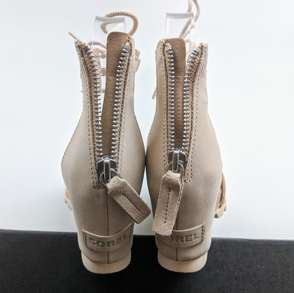 Sorel Joanie Ankle Lace Wedge Leather Sandals - Picture 5 of 7